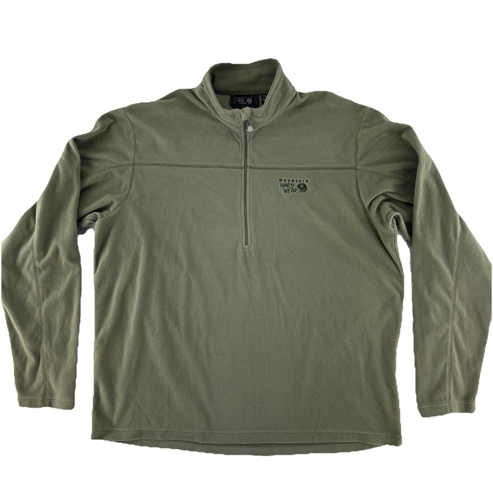 Mountain Hardwear 1/4 Zip Pullover Fleece Sweater Mens XL Green